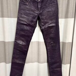 Diesel Dark Wash Jeggings with Pink Stitching